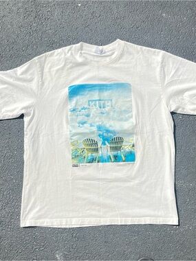 Kith x Tom Fabia "That Place" graphic print t-shirt White Size XL 100% Cotton